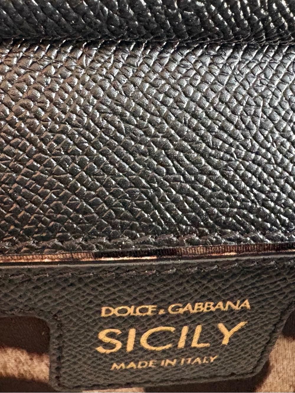 NWT - Dolce & Gabbana Black Sicily Mini Dauphine Leather Handbag - Picture 11 of 13